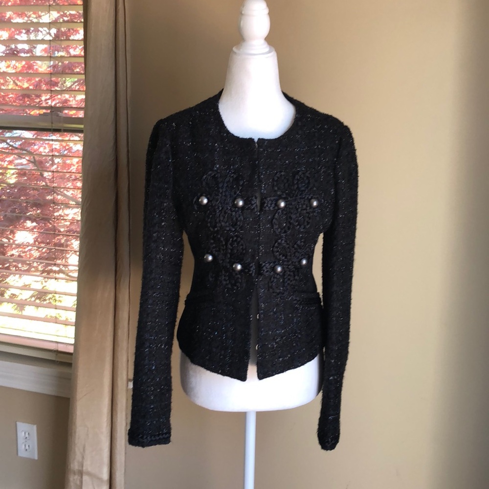 NWOT Express Boucle Metallic String Blazer